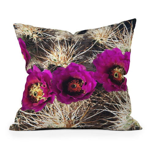 Catherine McDonald Cactus Flowers Outdoor Throw Pillow