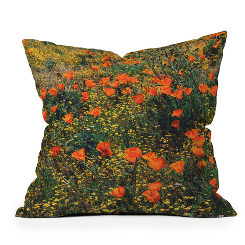 Catherine McDonald California Poppies Outdoor Throw Pillow