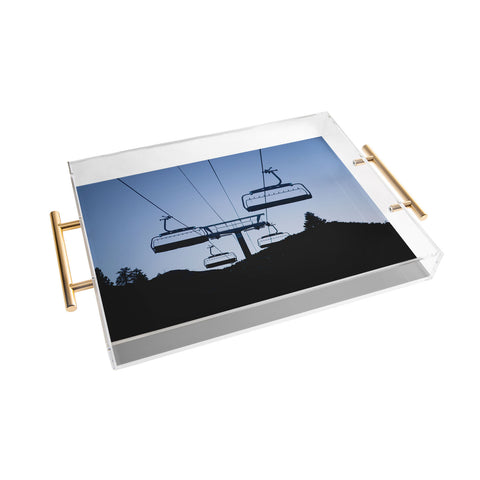 Catherine McDonald Dusk over Mammoth Mountain Acrylic Tray