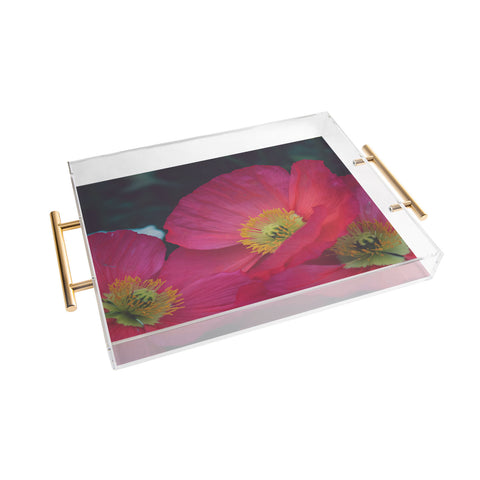 Catherine McDonald Electric Poppies Acrylic Tray