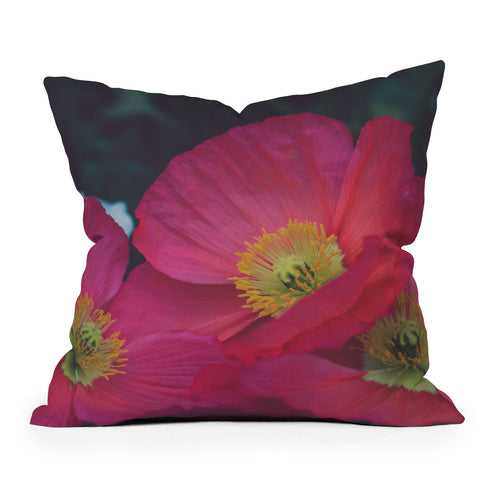 Catherine McDonald Electric Poppies Outdoor Throw Pillow