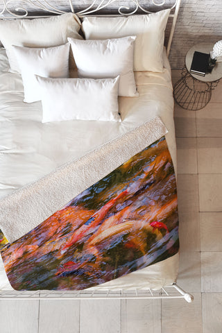 Catherine McDonald Ornamental Carp Fleece Throw Blanket