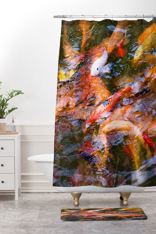Catherine McDonald Ornamental Carp Shower Curtain And Mat