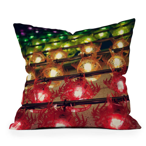 Catherine McDonald Rainbow Lanterns Outdoor Throw Pillow