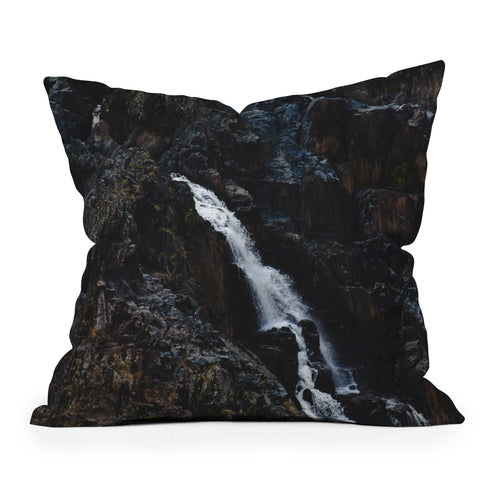 Catherine McDonald Rainforest Waterfall Outdoor Throw Pillow