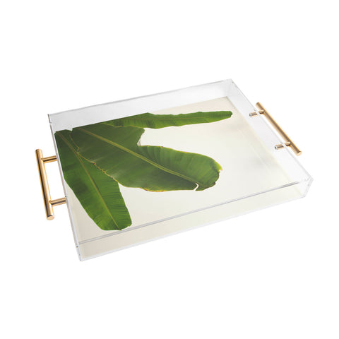 Catherine McDonald Tropical Banana Leaves Acrylic Tray
