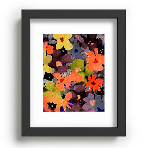 CayenaBlanca Abstract Flowers Recessed Framing Rectangle