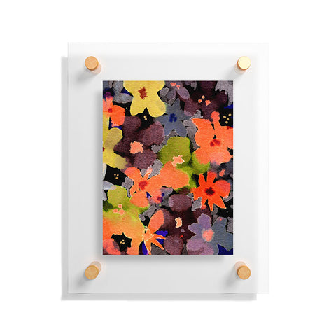 CayenaBlanca Abstract Flowers Floating Acrylic Print
