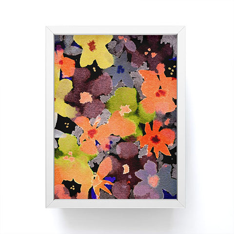 CayenaBlanca Abstract Flowers Framed Mini Art Print