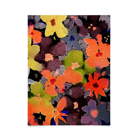 CayenaBlanca Abstract Flowers Poster