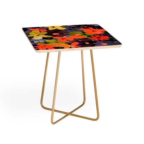 CayenaBlanca Abstract Flowers Side Table