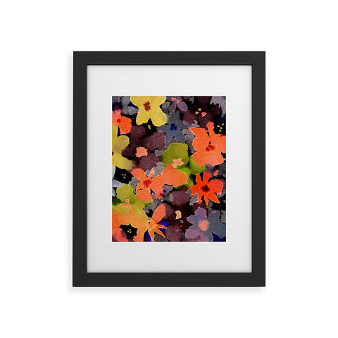 CayenaBlanca Abstract Flowers Framed Art Print