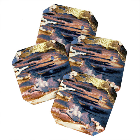 CayenaBlanca Azurite Coaster Set