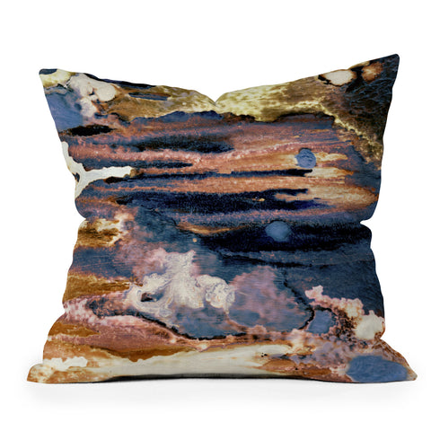 CayenaBlanca Azurite Outdoor Throw Pillow