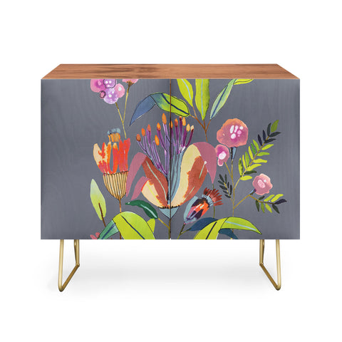 CayenaBlanca Blooming Flowers Credenza