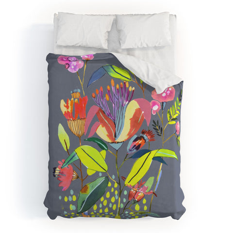CayenaBlanca Blooming Flowers Duvet Cover