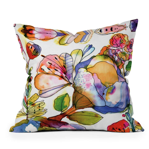 CayenaBlanca Blossom Pastel Outdoor Throw Pillow