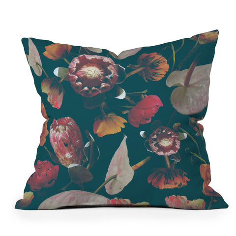 CayenaBlanca Botanical Holiday Outdoor Throw Pillow