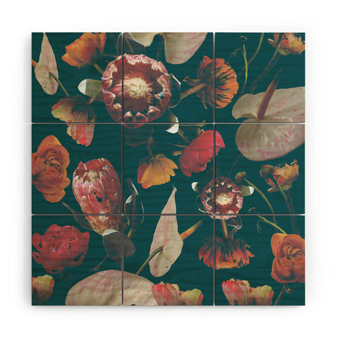 CayenaBlanca Botanical Holiday Wood Wall Mural