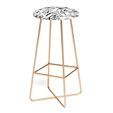 CayenaBlanca Botanical Strokes Bar Stool