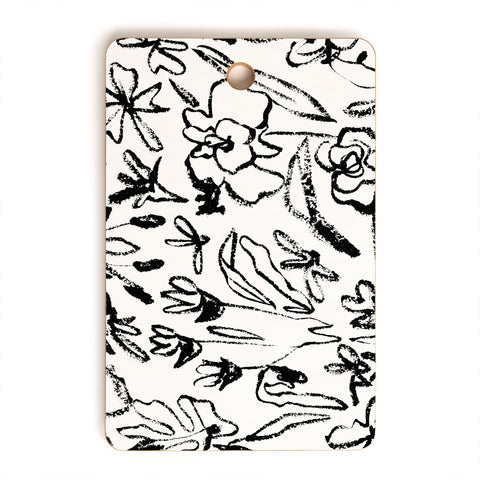 CayenaBlanca Botanical Strokes Cutting Board Rectangle