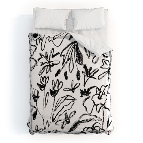 CayenaBlanca Botanical Strokes Duvet Cover