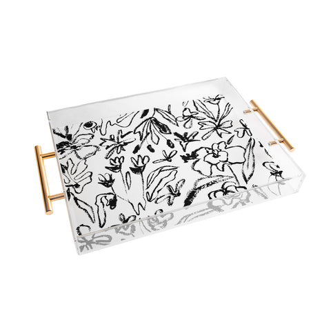 CayenaBlanca Botanical Strokes Acrylic Tray