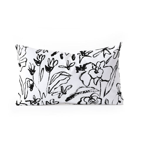 CayenaBlanca Botanical Strokes Oblong Throw Pillow
