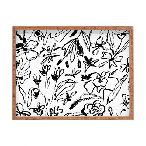 CayenaBlanca Botanical Strokes Rectangular Tray