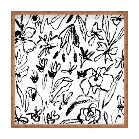 CayenaBlanca Botanical Strokes Square Tray