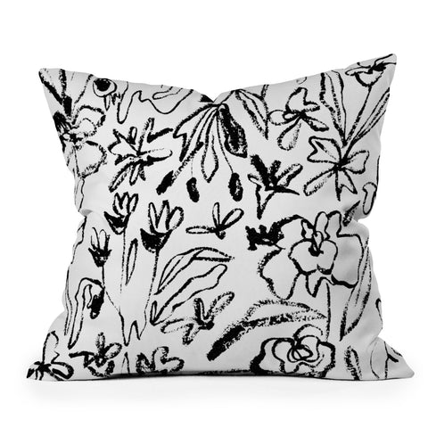 CayenaBlanca Botanical Strokes Throw Pillow
