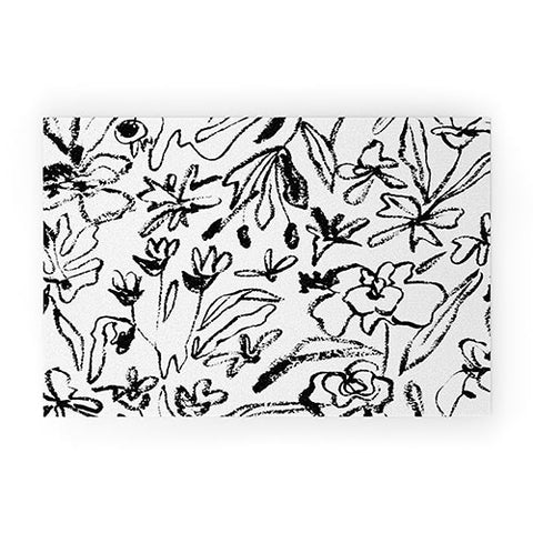 CayenaBlanca Botanical Strokes Welcome Mat