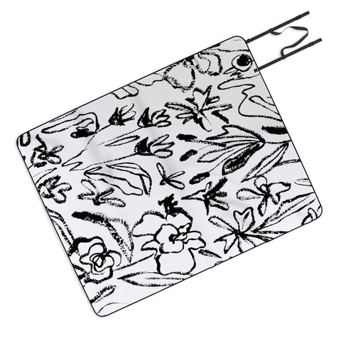CayenaBlanca Botanical Strokes Picnic Blanket