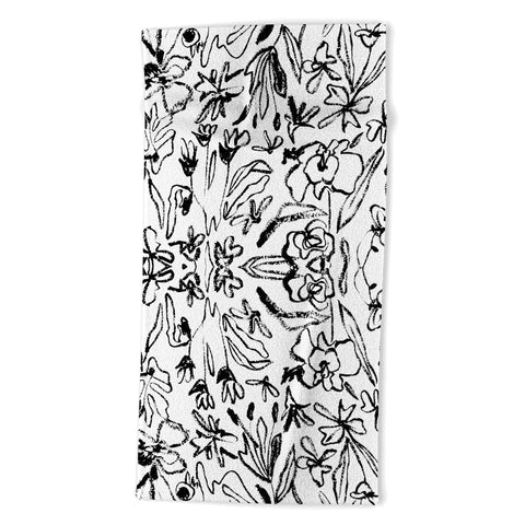 CayenaBlanca Botanical Strokes Beach Towel