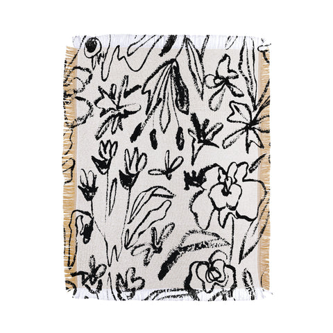 CayenaBlanca Botanical Strokes Throw Blanket