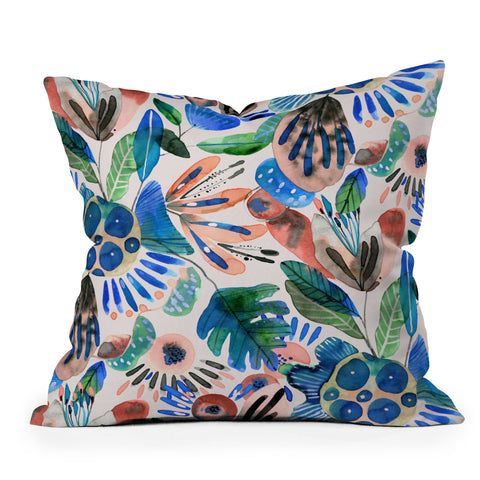 CayenaBlanca Cocoa Fields Outdoor Throw Pillow