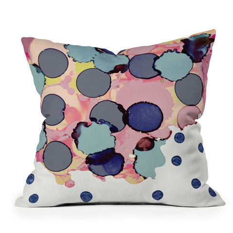 CayenaBlanca Cotton Dots Outdoor Throw Pillow