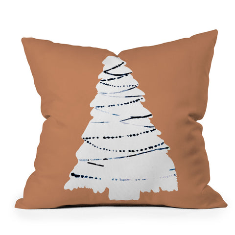 CayenaBlanca Cozy Christmas Tree Outdoor Throw Pillow
