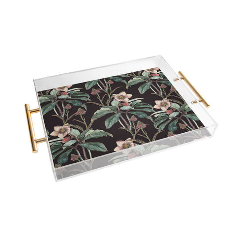 CayenaBlanca Dramatic Garden Acrylic Tray