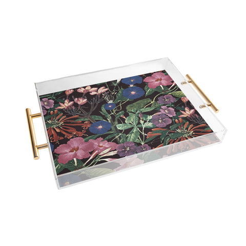 CayenaBlanca Floral Symphony Acrylic Tray