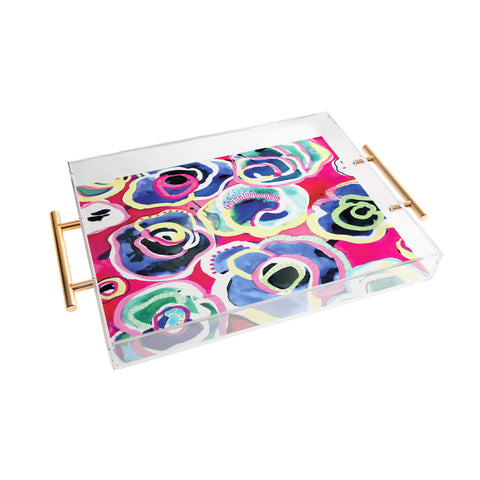 CayenaBlanca Flower Party Acrylic Tray
