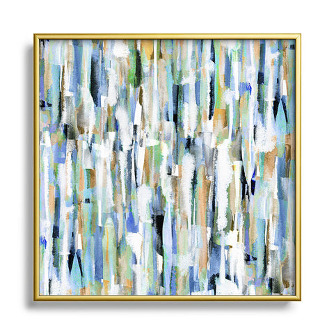 CayenaBlanca Gentle Currents Square Metal Framed Art Print