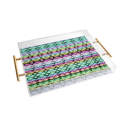 CayenaBlanca Geometric Lines Acrylic Tray