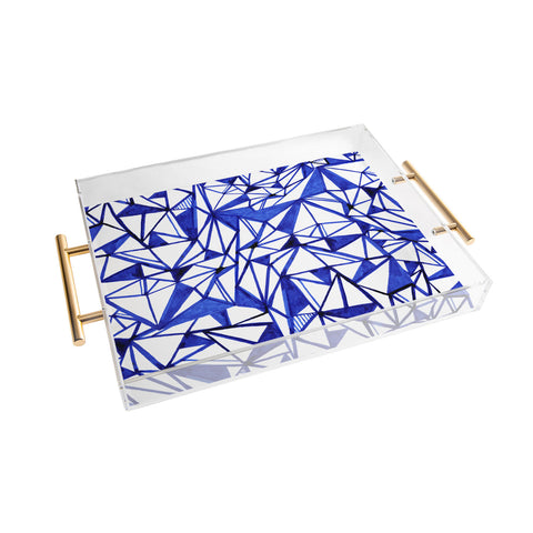 CayenaBlanca Geometric tension Acrylic Tray