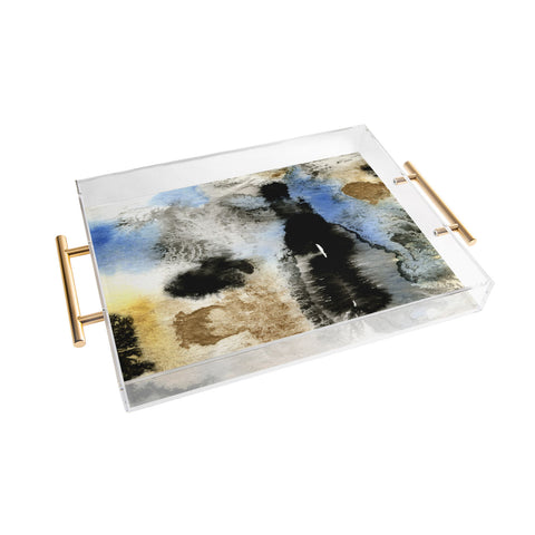 CayenaBlanca Gold Rocks Acrylic Tray