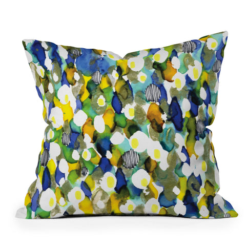 CayenaBlanca Ink texture Outdoor Throw Pillow