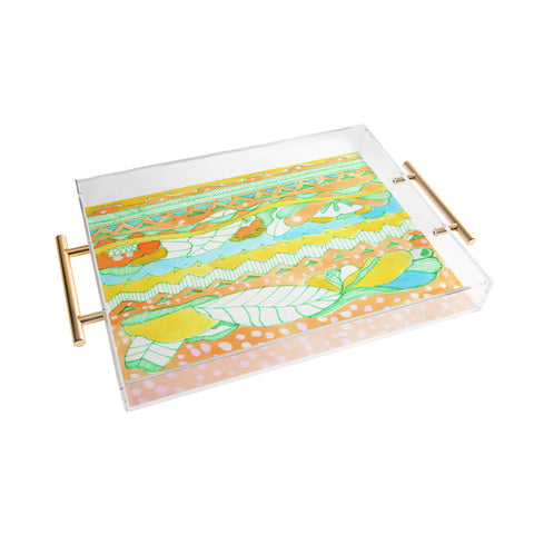 CayenaBlanca Light Tribal Acrylic Tray