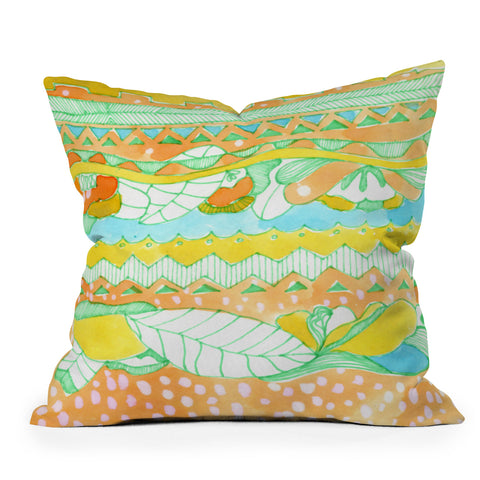 CayenaBlanca Light Tribal Outdoor Throw Pillow
