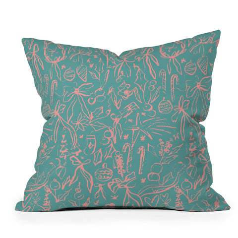 CayenaBlanca Minimalist Merry Throw Pillow