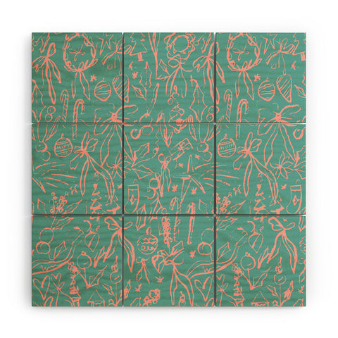 CayenaBlanca Minimalist Merry Wood Wall Mural